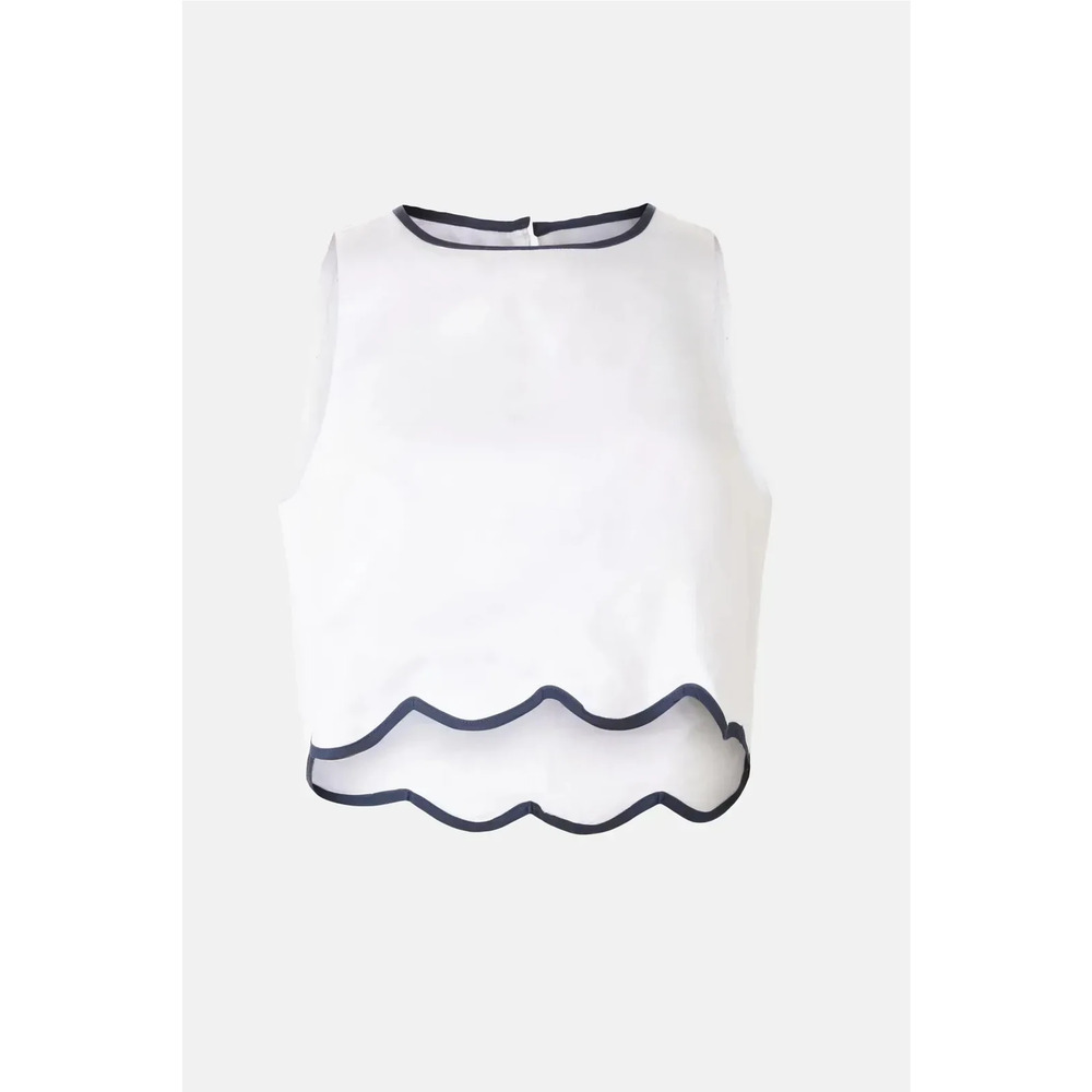 French Connection Scalloped White Set - Picture 3 of 4